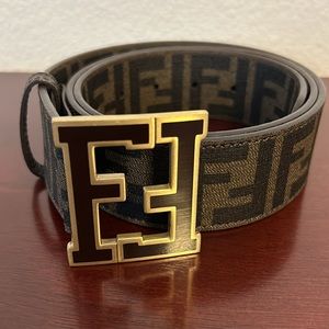 Mens Fendi Zucca College Belt